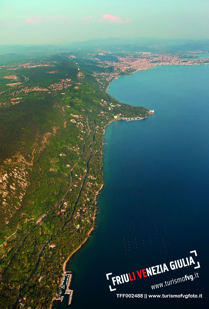 Aereal view of Trieste