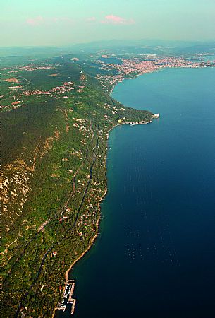 Aereal view of Trieste