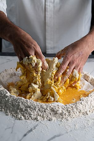 Kneading by hand