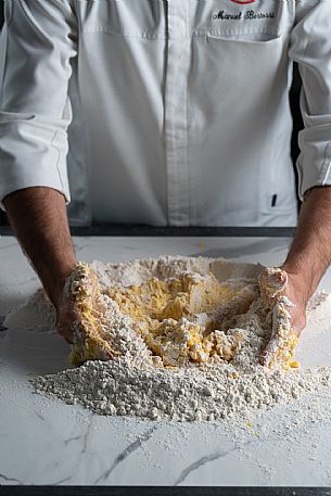 Kneading by hand