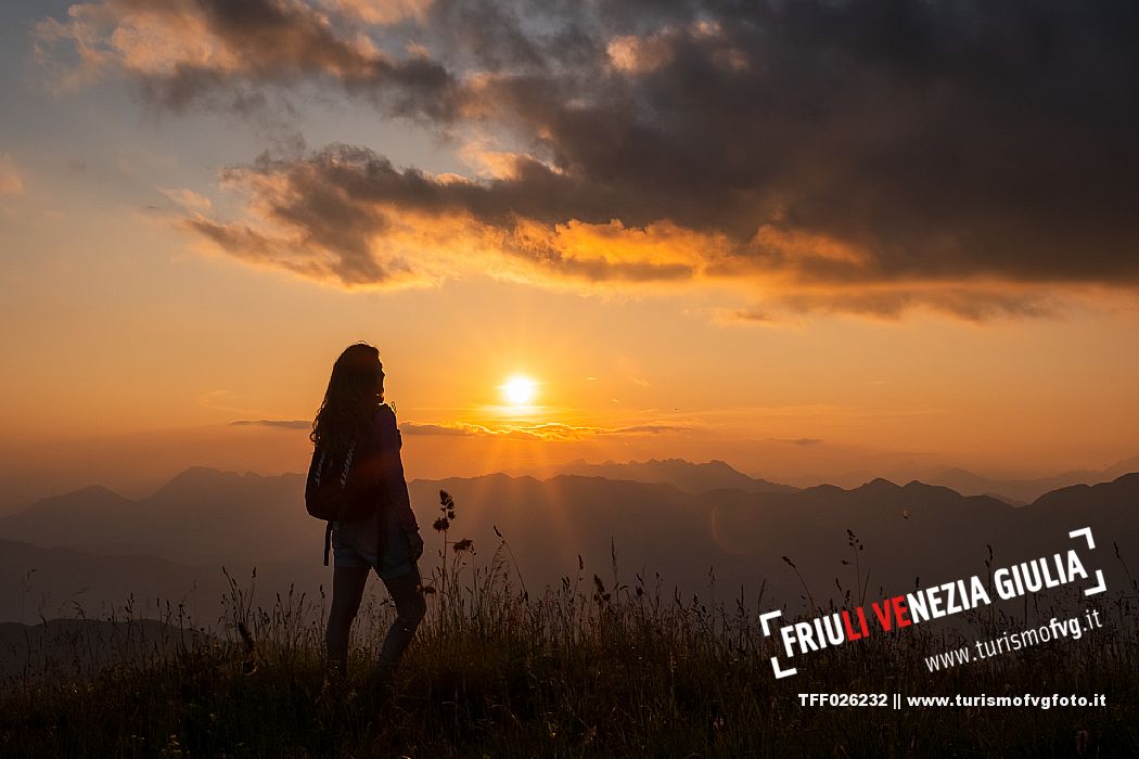 Along the path that leads from the Pellizzo refuge to the top of Mount Matajur, Prealpi Giulie