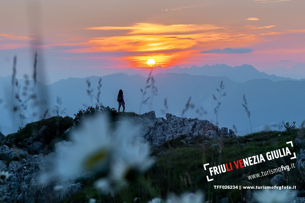 Along the path that leads from the Pellizzo refuge to the top of Mount Matajur, Prealpi Giulie