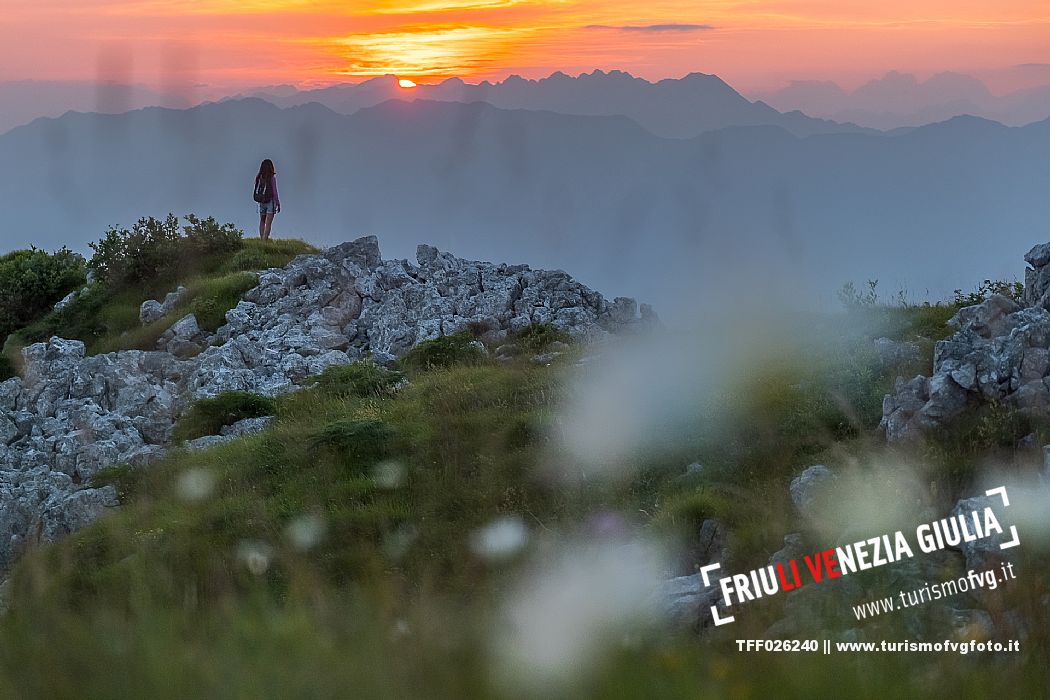 Along the path that leads from the Pellizzo refuge to the top of Mount Matajur, Prealpi Giulie