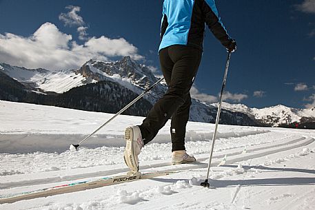 Ciaspolata a Sauris di sopra, il Bivera sullo sfondo