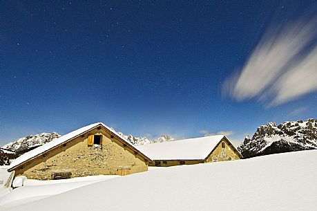 Snowy Alpine Hut