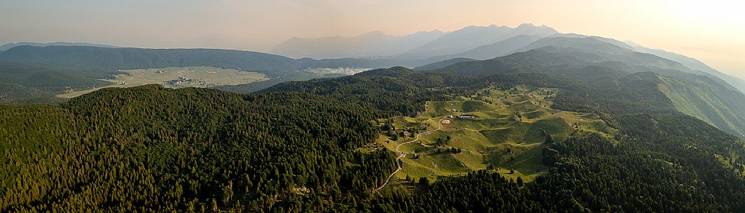 Sunrise over Candaglia, in the background the Cavallo group and Cansiglio