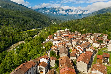 The characteristic town of Andreis, inside the Friulian Dolomites Natural Park