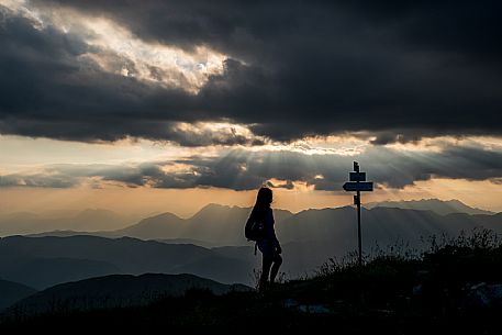 Along the path that leads from the Pellizzo refuge to the top of Mount Matajur, Prealpi Giulie