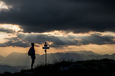 Along the path that leads from the Pellizzo refuge to the top of Mount Matajur, Prealpi Giulie