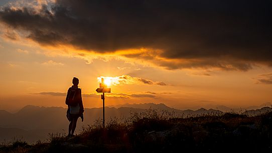 Along the path that leads from the Pellizzo refuge to the top of Mount Matajur, Prealpi Giulie