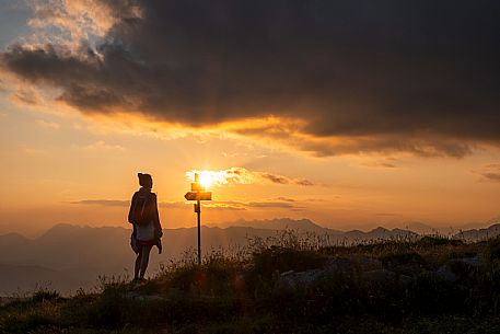 Along the path that leads from the Pellizzo refuge to the top of Mount Matajur, Prealpi Giulie