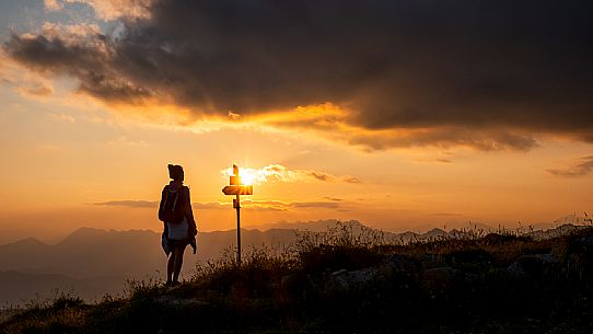 Along the path that leads from the Pellizzo refuge to the top of Mount Matajur, Prealpi Giulie