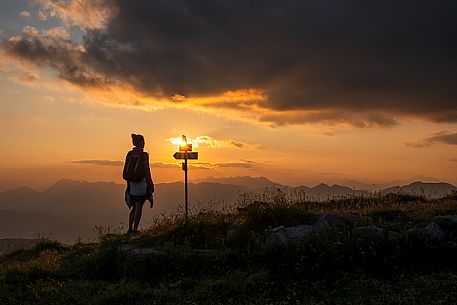 Along the path that leads from the Pellizzo refuge to the top of Mount Matajur, Prealpi Giulie