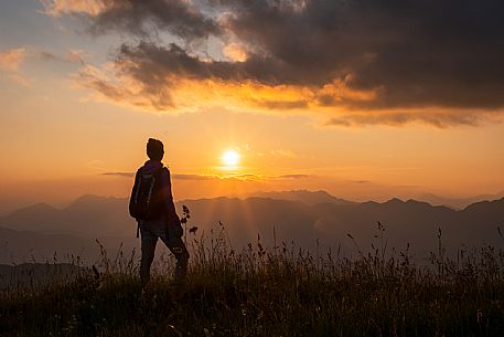 Along the path that leads from the Pellizzo refuge to the top of Mount Matajur, Prealpi Giulie