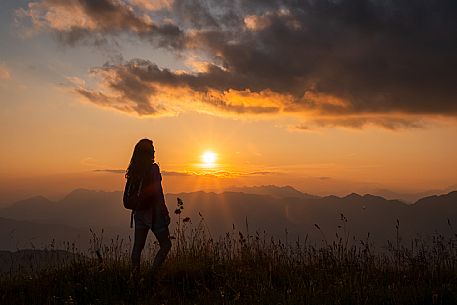 Along the path that leads from the Pellizzo refuge to the top of Mount Matajur, Prealpi Giulie