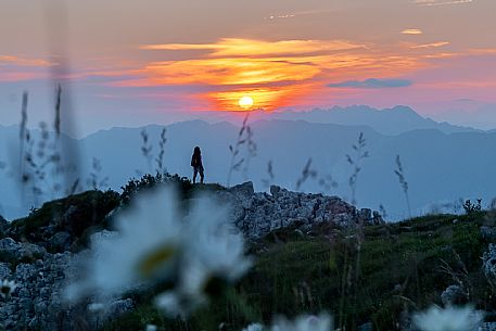 Along the path that leads from the Pellizzo refuge to the top of Mount Matajur, Prealpi Giulie