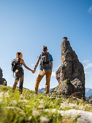 Trekking from the Pordenone Refuge to the Campanile of Val Montanaia, Giuliano Perugini Bivouac. Friulian Dolomites Natural Park, UNESCO. Trekking from the Pordenone Refuge to the Campanile of Val Montanaia, Giuliano Perugini Bivouac. Friulian Dolomites Natural Park, UNESCO.