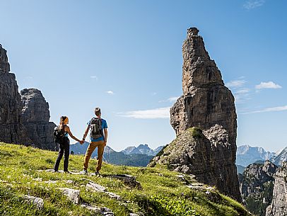 Trekking from the Pordenone Refuge to the Campanile of Val Montanaia, Giuliano Perugini Bivouac. Friulian Dolomites Natural Park, UNESCO. Trekking from the Pordenone Refuge to the Campanile of Val Montanaia, Giuliano Perugini Bivouac. Friulian Dolomites Natural Park, UNESCO.