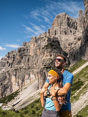 Trekking from the Pordenone Refuge to the Campanile of Val Montanaia, Giuliano Perugini Bivouac. Friulian Dolomites Natural Park, UNESCO. Trekking from the Pordenone Refuge to the Campanile of Val Montanaia, Giuliano Perugini Bivouac. Friulian Dolomites Natural Park, UNESCO.