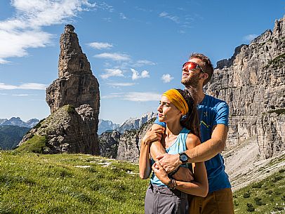 Trekking from the Pordenone Refuge to the Campanile of Val Montanaia, Giuliano Perugini Bivouac. Friulian Dolomites Natural Park, UNESCO. Trekking from the Pordenone Refuge to the Campanile of Val Montanaia, Giuliano Perugini Bivouac. Friulian Dolomites Natural Park, UNESCO.
