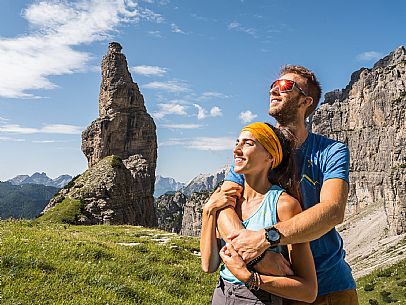 Trekking from the Pordenone Refuge to the Campanile of Val Montanaia, Giuliano Perugini Bivouac. Friulian Dolomites Natural Park, UNESCO. Trekking from the Pordenone Refuge to the Campanile of Val Montanaia, Giuliano Perugini Bivouac. Friulian Dolomites Natural Park, UNESCO.