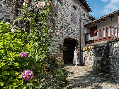 Walking in the Friulian Dolomites, in the villages of Frisanco and Poffabro, considered among the most beautiful villages in Italy Walking in the Friulian Dolomites, in the villages of Frisanco and Poffabro, considered among the most beautiful villages in Italy