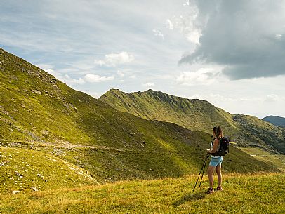 Trekking along the path to the panoramic peak of Monte Crostis, Panoramica delle Vette, Ravascletto, Carnia
