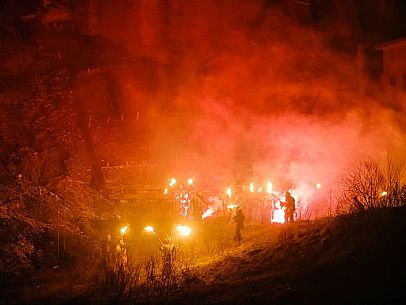 Krampus and St Nicholas, the tradition of 5 December in Tarvisio. Here in the mining village of Cave del Predil