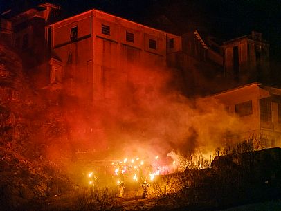 Krampus and St Nicholas, the tradition of 5 December in Tarvisio. Here in the mining village of Cave del Predil