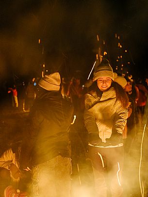 Krampus and St Nicholas, the tradition of 5 December in Tarvisio. Here in Rutte Grande 