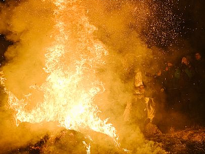 Krampus and St Nicholas, the tradition of 5 December in Tarvisio. Here in Rutte Grande Krampus and St Nicholas, the tradition of 5 December in Tarvisio. Here in Rutte Grande