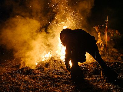 Krampus and St Nicholas, the tradition of 5 December in Tarvisio. Here in Rutte Grande Krampus and St Nicholas, the tradition of 5 December in Tarvisio. Here in Rutte Grande
