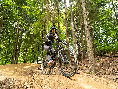 The Angel Bike Park offers a real alternative for those seeking adrenaline and fun, with two routes, Cervo for beginners and Lince, longer, for the more experienced. Tarvisio, Piana dell'Angelo.