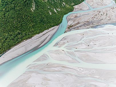 The Tagliamento River near Tolmezzo, Amaro, at the confluence with the Fella River, Carnia, Tolmezzo The Tagliamento River near Tolmezzo, Amaro, at the confluence with the Fella River, Carnia, Tolmezzo