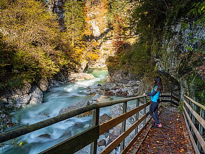 Slizza stream gorge in autumn, Tarvisio, Julian Alps Slizza stream gorge in autumn, Tarvisio, Julian Alps