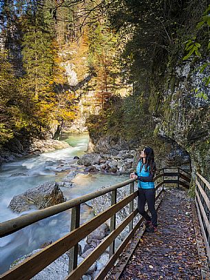 Slizza stream gorge in autumn, Tarvisio, Julian Alps Slizza stream gorge in autumn, Tarvisio, Julian Alps
