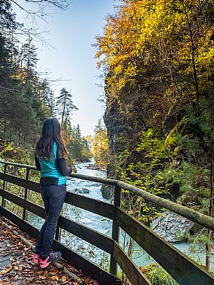 Slizza stream gorge in autumn, Tarvisio, Julian Alps Slizza stream gorge in autumn, Tarvisio, Julian Alps