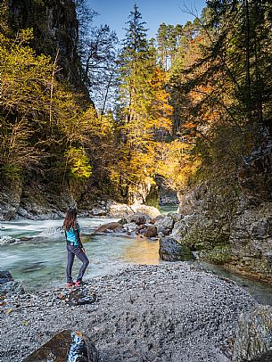 Slizza stream gorge in autumn, Tarvisio, Julian Alps Slizza stream gorge in autumn, Tarvisio, Julian Alps