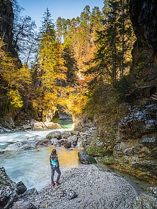 Slizza stream gorge in autumn, Tarvisio, Julian Alps Slizza stream gorge in autumn, Tarvisio, Julian Alps
