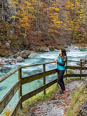 Slizza stream gorge in autumn, Tarvisio, Julian Alps