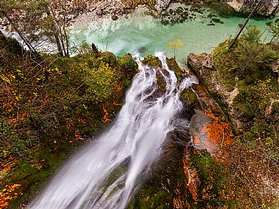 Slizza stream gorge in autumn, Tarvisio, Julian Alps Slizza stream gorge in autumn, Tarvisio, Julian Alps