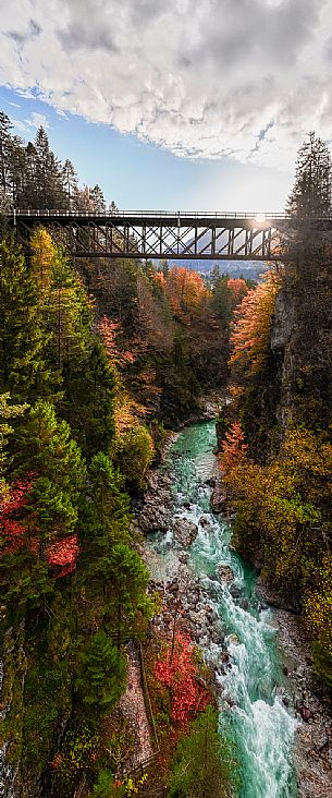 Slizza stream gorge in autumn, Tarvisio, Julian Alps Slizza stream gorge in autumn, Tarvisio, Julian Alps