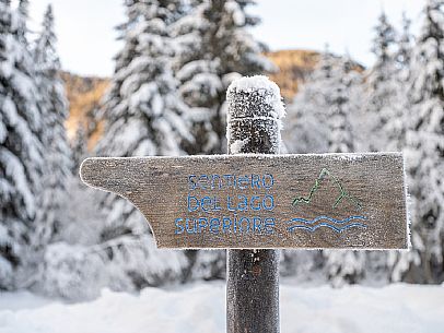 Trekking and landscapes in Fusine lakes area 
