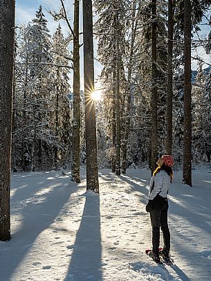 Trekking and landscapes in Fusine lakes area 