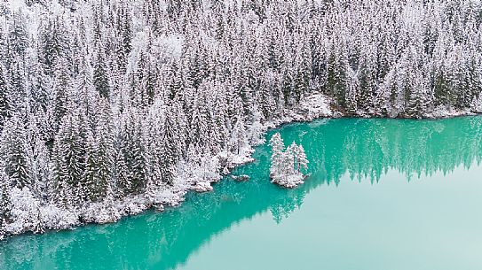 Trekking and landscapes in Fusine lakes area 