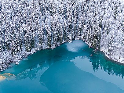 Trekking and landscapes in Fusine lakes area 