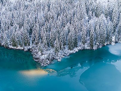Trekking and landscapes in Fusine lakes area 
