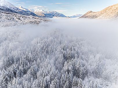 Trekking and landscapes in Fusine lakes area 