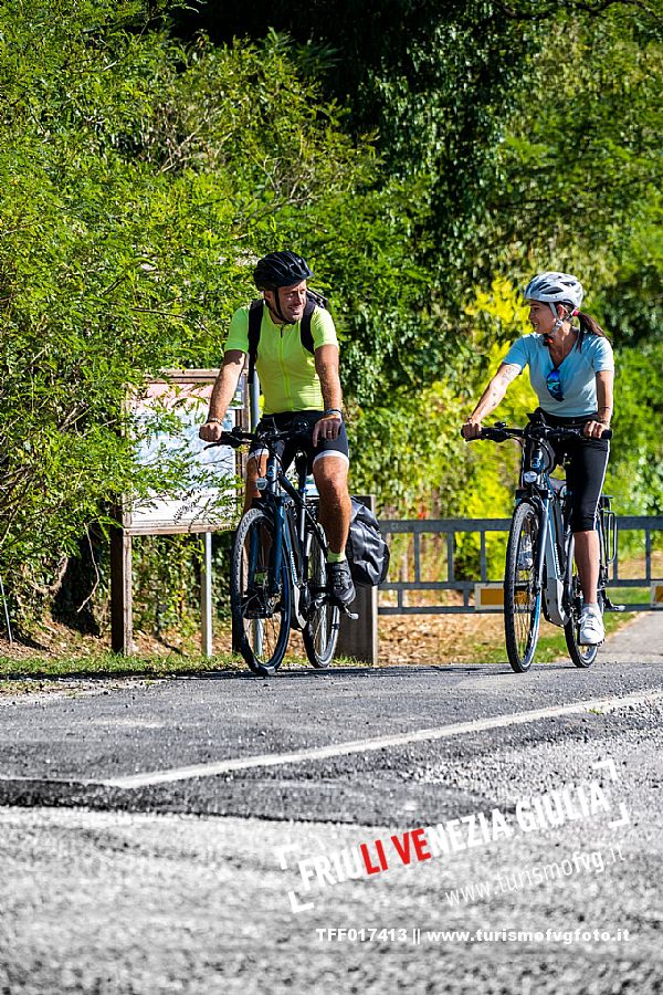 Alpe Adria cycle path - Udine-Cividale-Finanziato dal Fondo europeo di sviluppo regionale e Interreg V-A Italia-Austria 2014-2020 progetto BIKE NAT