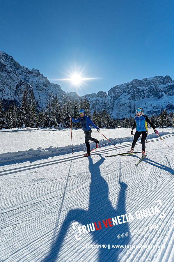 Cross country skiing in Val Saisera